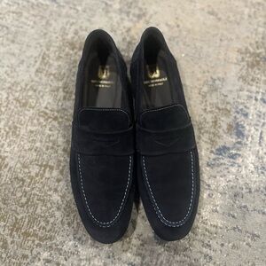 Salvatore Ferragamo Black Suede Men's Loafers